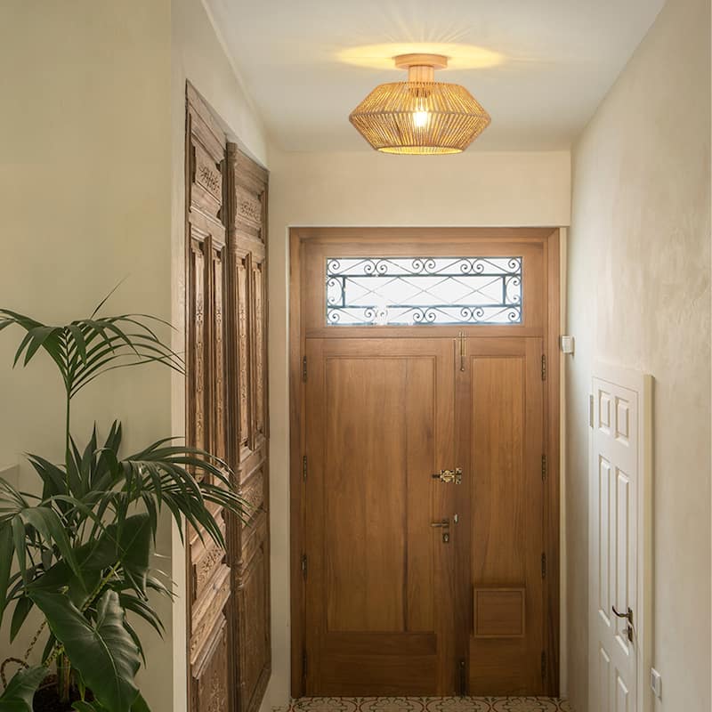Bohemian Style Semi Flush Mounts Light Fixture for Bedroom Living Room Restaurant Hallway