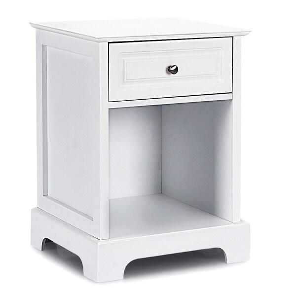 Shop Gymax Night Stand End Accent Table Drawer Chest Sofa ...