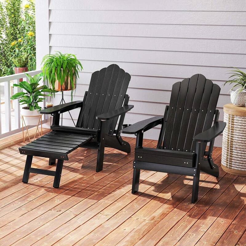 Costway Patio Adirondack Chair All-Weather HIPS Lounge Chair with - See Details