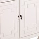 preview thumbnail 6 of 9, SEI Furniture Taborley Transitional 4-Door Sideboard Antique White Wood Accent Cabinet Buffet