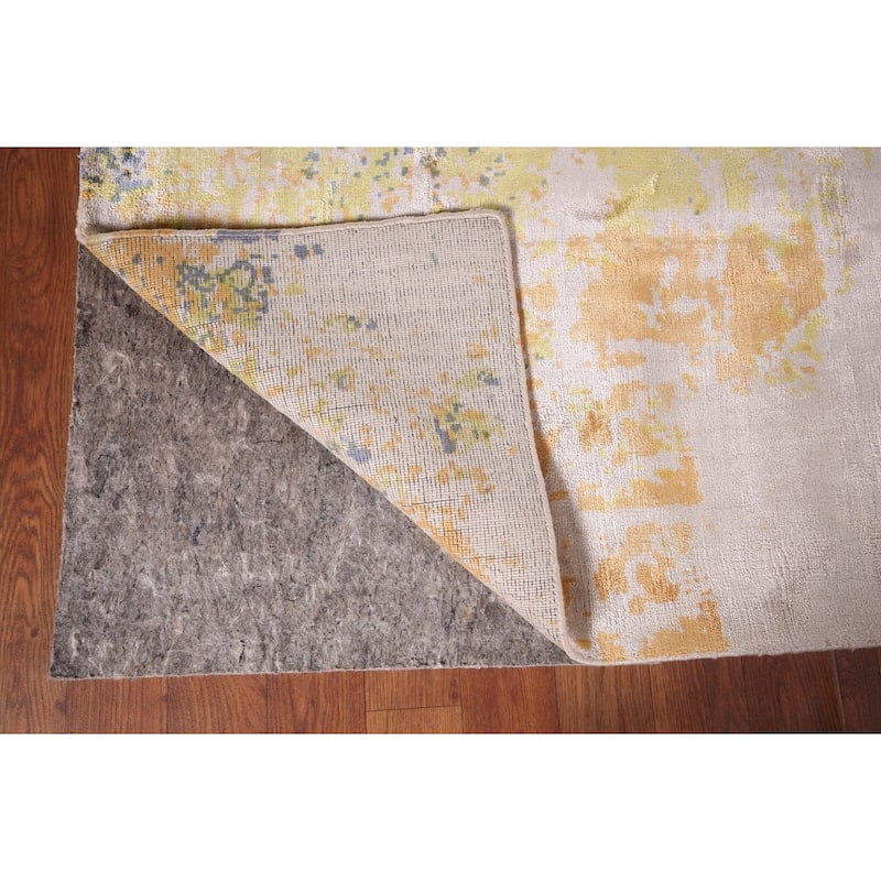 Contemporary Abstract Accent Rug Handmade Wool Carpet - 4'5" X 6'5"