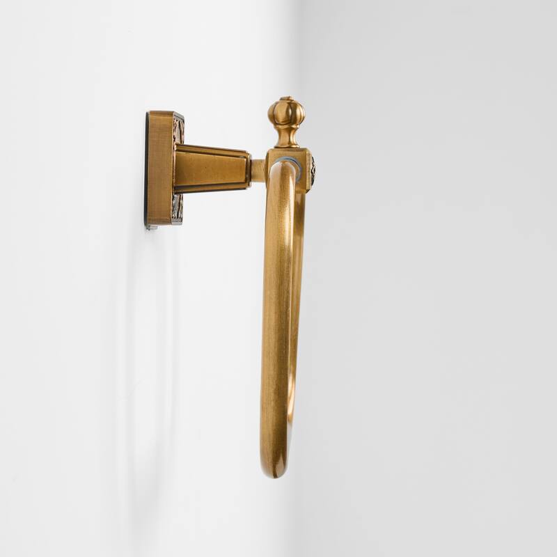 Rectangular Wall Mount Towel Ring Mid-Century Style  - 6.69'' H X 7.48'' W X 2.95'' D