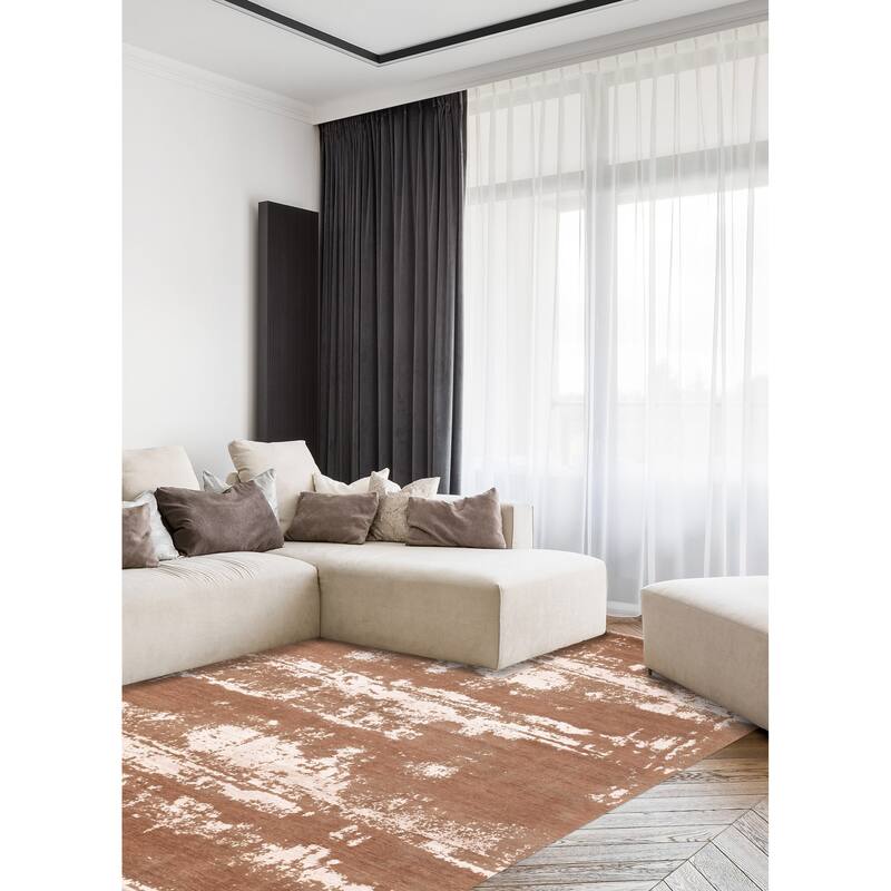 ECARPETGALLERY Hand-knotted Legacy Brown Silk, Wool Rug - 8'10 x 11'9