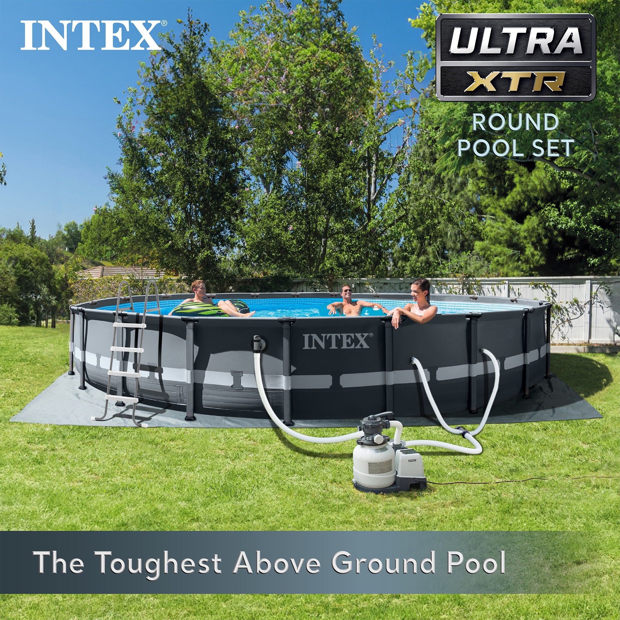 Intex 20 ft. x 48 in. Round Ultra XTR Frame Swimming Pool Set w/Robot Vacuum, image size:2000x2000