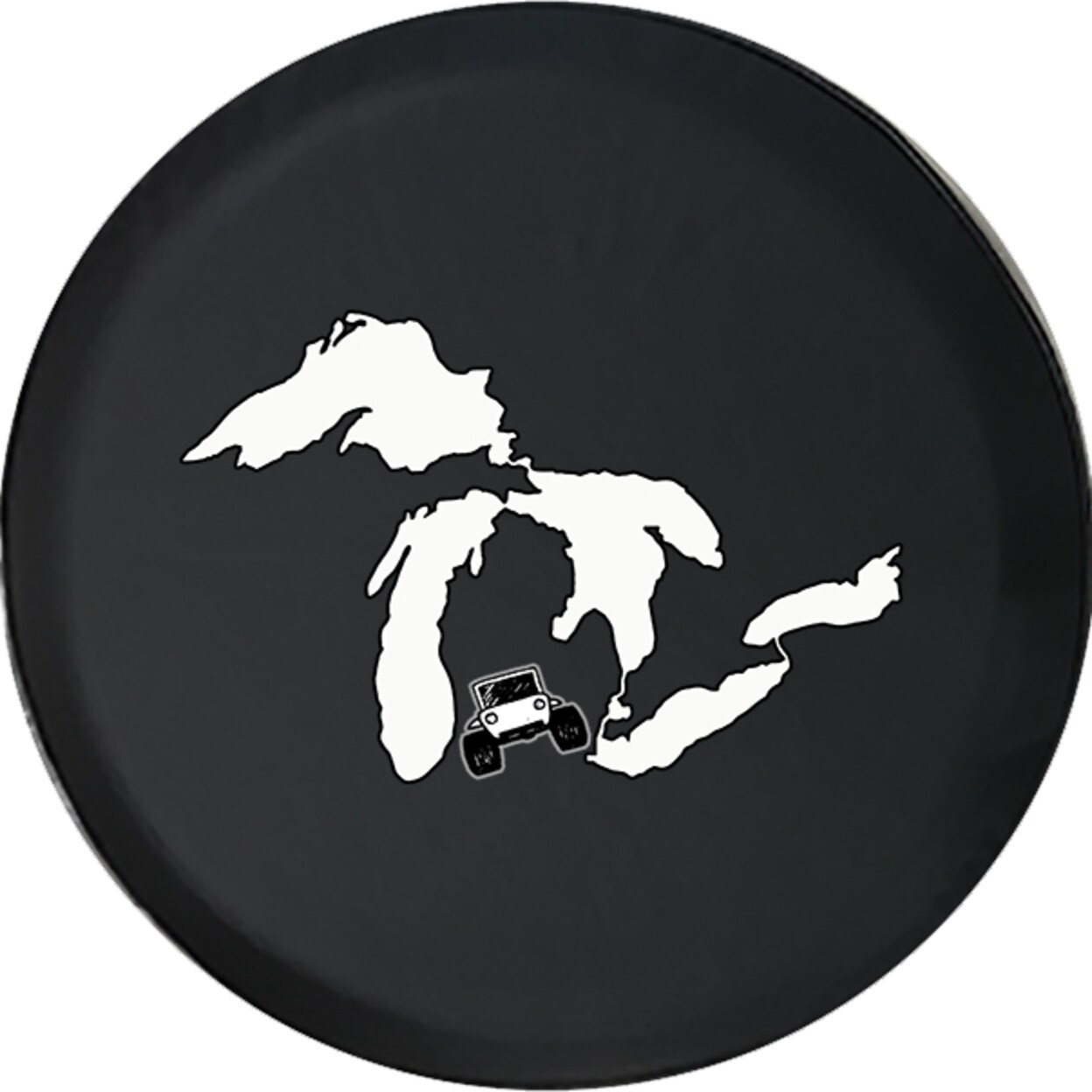 Shop Spare Tire Cover State Of Michigan Silhouette And Great Lakes With Lifted 4x4 Car Off Road State Pride On Sale Overstock 31832897