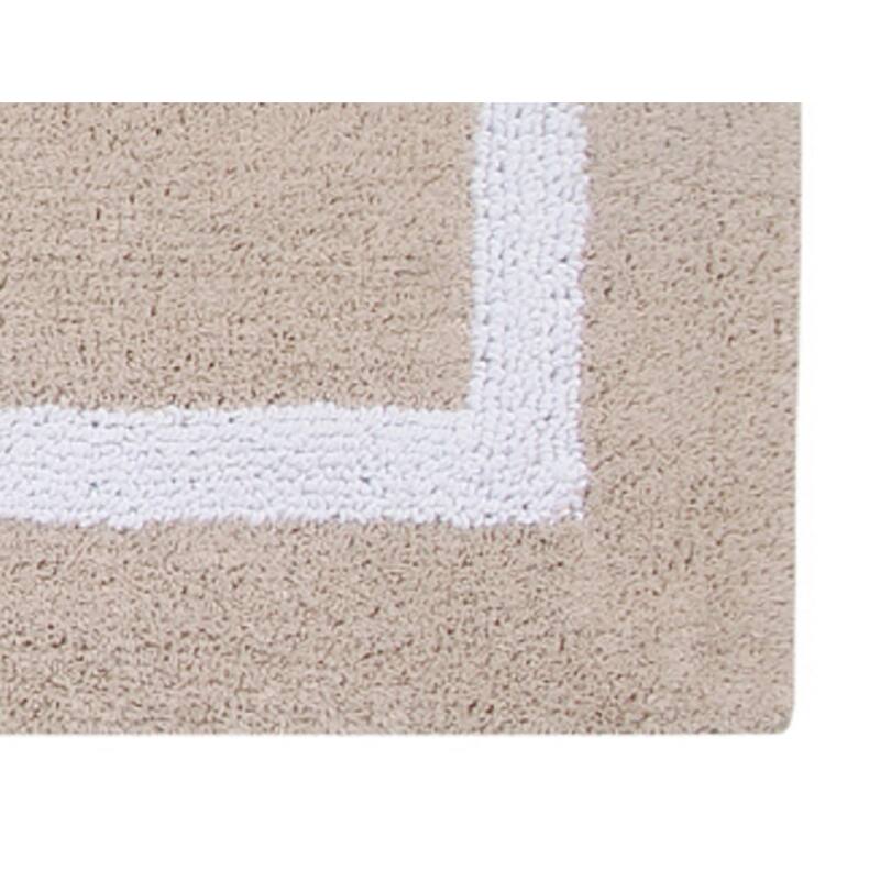 Better Trends Hotel Collection in Race Track 100% Cotton Super Absorbent Reversible Double Sided Machine Washable Bath Mat Rug