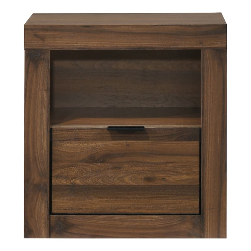 Furniture of America Merro Modern 3-Piece Solid Wood Bedroom Set with 2 Nightstands