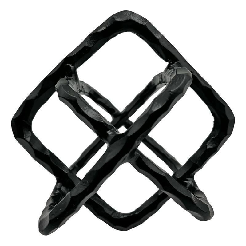 Decorative Handmade Aluminum 7.5 inch Square Sculpture - 7 x 7 x 7.5 in