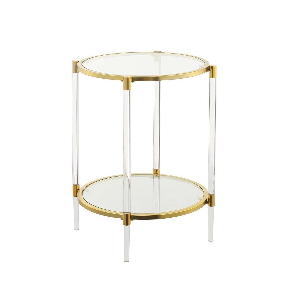 round lucite end table