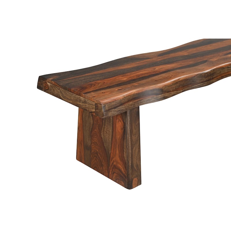 Avenue 68" Live Edge Wood Dining Bench