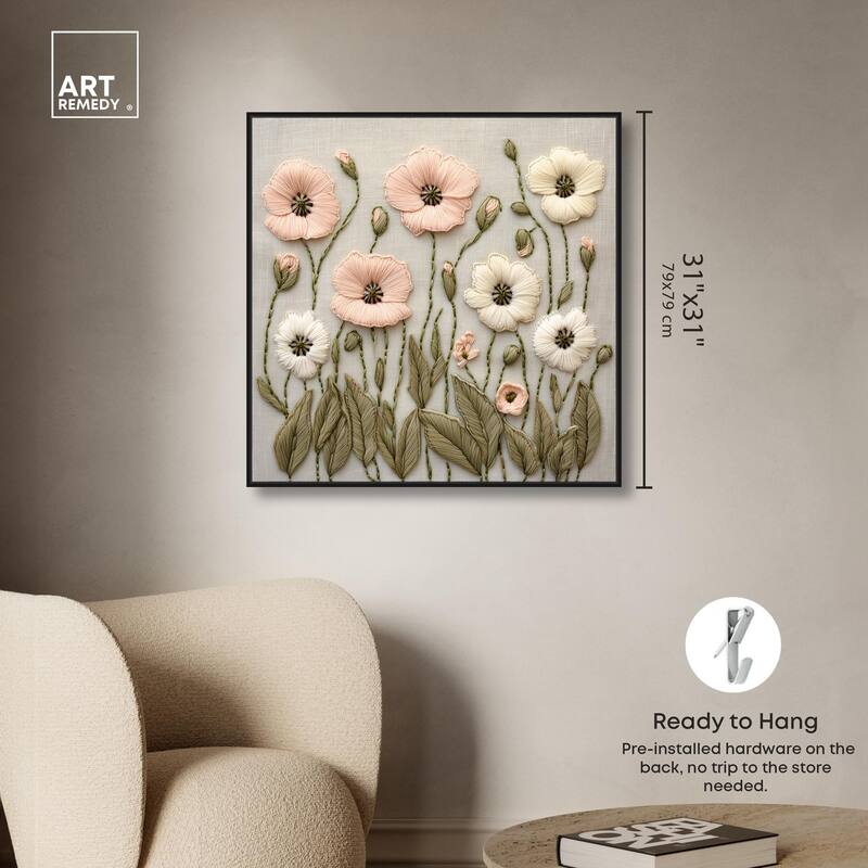 Stitched Serenity I Canvas by Art Remedy