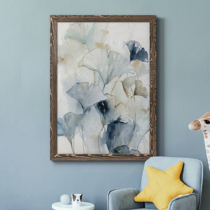 Indigo Ginkgo I-Premium Framed Canvas - Ready to Hang