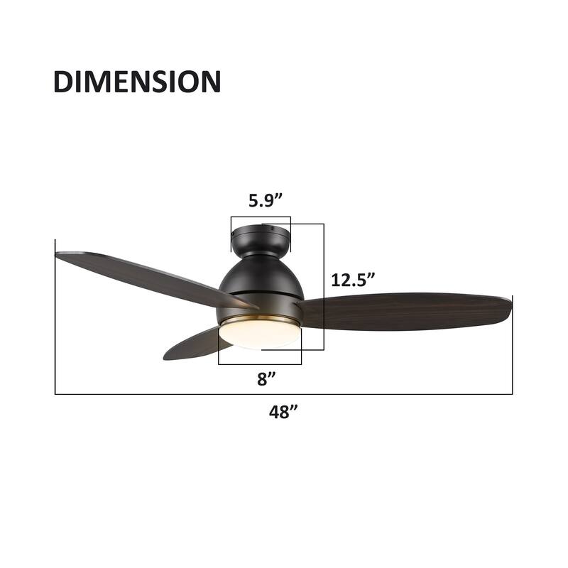 CARRO Quest 48" Smart Ceiling Fan with Light and Remote Control
