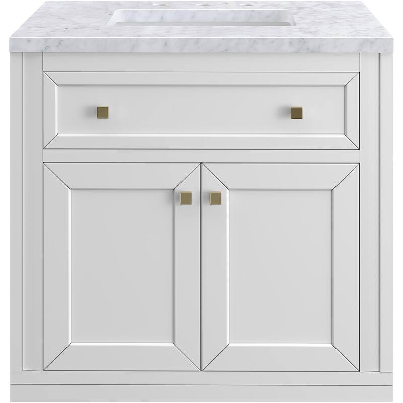 James Martin Vanities 503-V30-3CAR Chicago 30" Free Standing Single - Glossy White