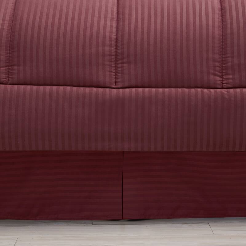 Sweet Home Collection 8 Piece Embossed Dobby Stripe Bed In A Bag All Season Complete Set