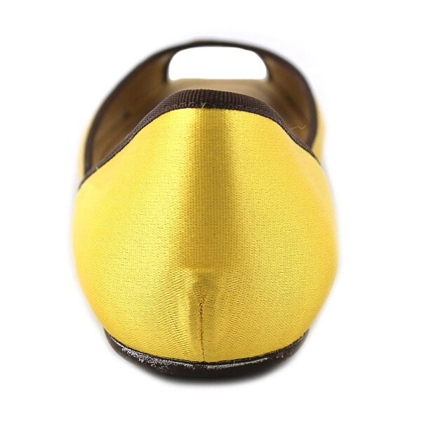 yellow peep toe flats