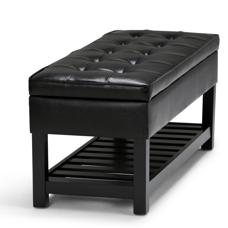 WYNDENHALL Essex 44 inch Wide Transitional Rectangle Ottoman Bench