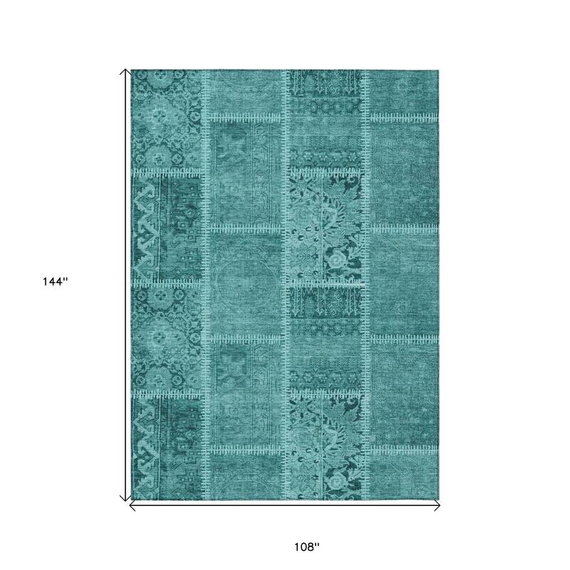 HomeRoots Patchwork Transitional Rectangle Outdoor Rug