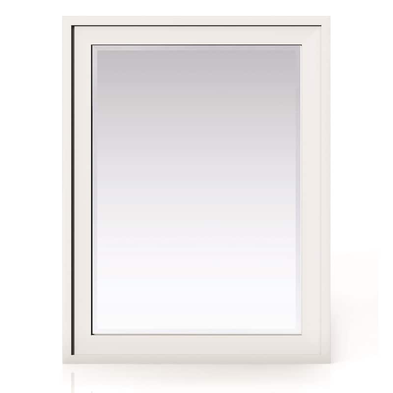 James Martin Vanities Addison Rectangular Mirror, Glossy White