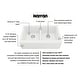 preview thumbnail 5 of 7, Karran All in One Apron Front Quartz 34 in. Double Bowl 50/50 Kitchen Sink in White with Faucet KKF220 in Stainless Steel