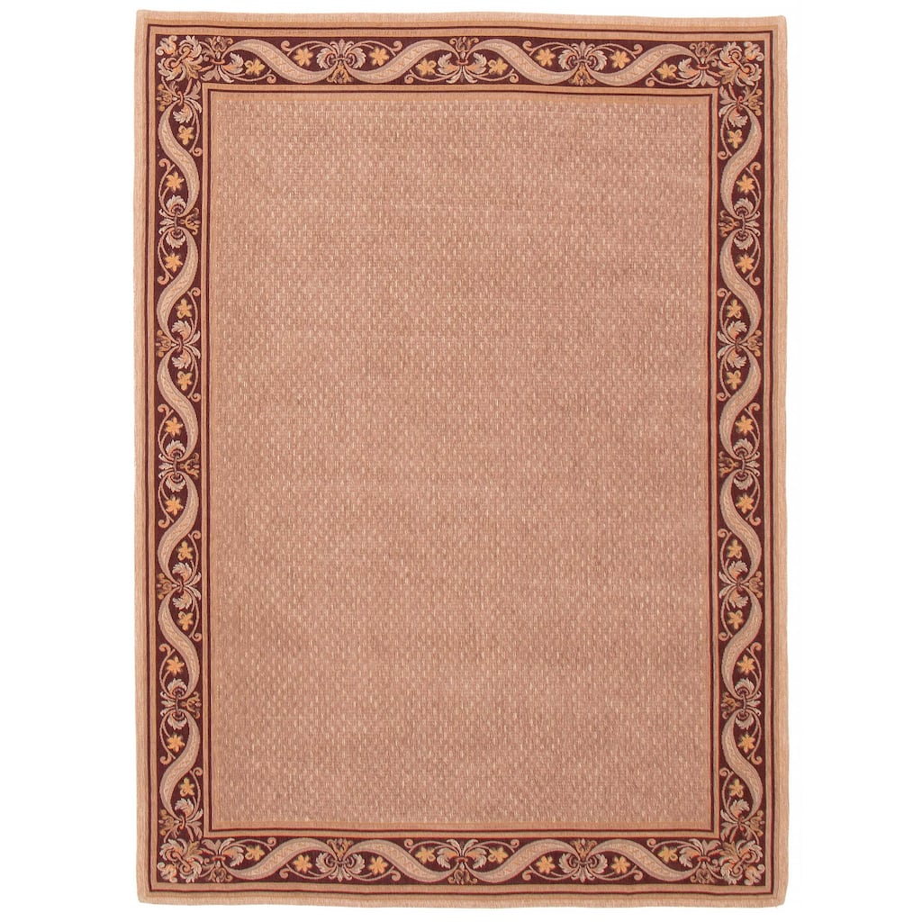 ECARPETGALLERY Machine Woven Lotus Mod Brown Chenille Rug - 5'9 x 7'9