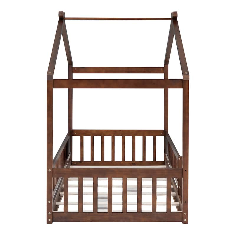 House Bed with Storage Space and Roof for Boys and Girls