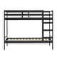 preview thumbnail 7 of 5, Stylish Twin Over Twin Bunk Bed with Ladder, Simple Solid Wood Bed, Maximized Space & Safety Guaranteed