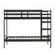 preview thumbnail 5 of 12, Transitional, Modern style Modern Simple Solid Wood Twin Over Twin Bunk Bed