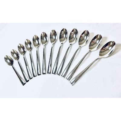 Red Vanilla Angle Soup Spoons Set / 12