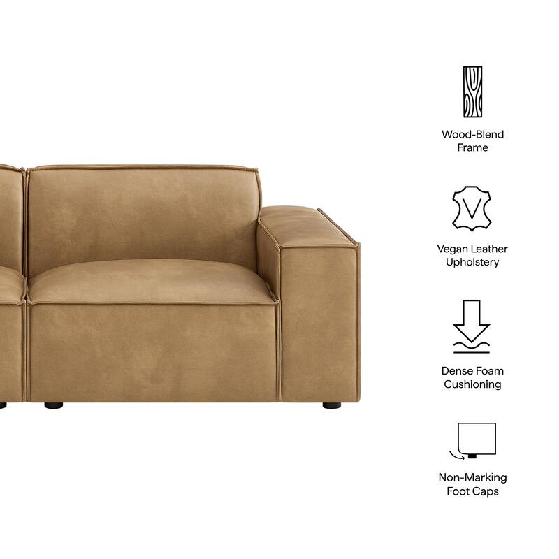 Restore 2-Piece Vegan Leather Modular Loveseat