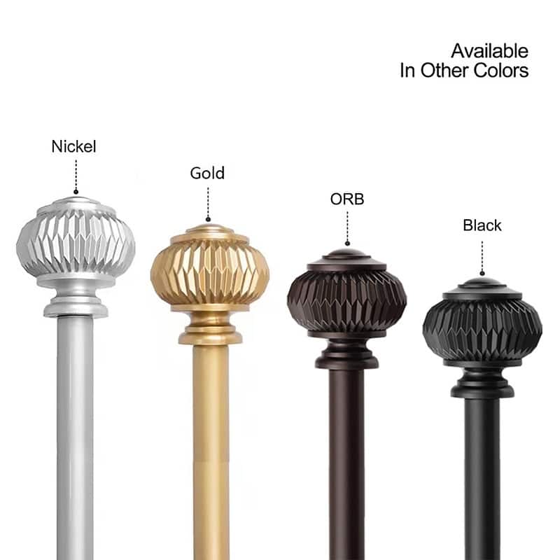UTOPIA ALLEY Wall Mounted 3/4 Inch Curtain Rod - Adjustable Drapery Rods, Gold Curtain Rods, Bedroom Decorative Curtain Rods