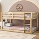 preview thumbnail 1 of 10, Natural Twin Wood Loft Bed with Ladder & Fence Natural