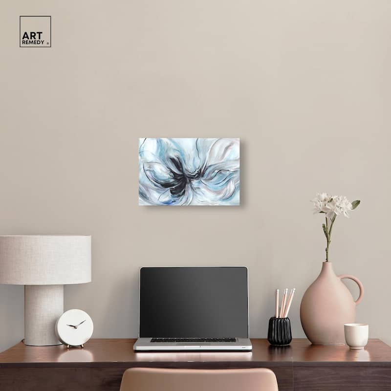 Soft Blues Canvas by Art Remedy, Gallery Wrapped