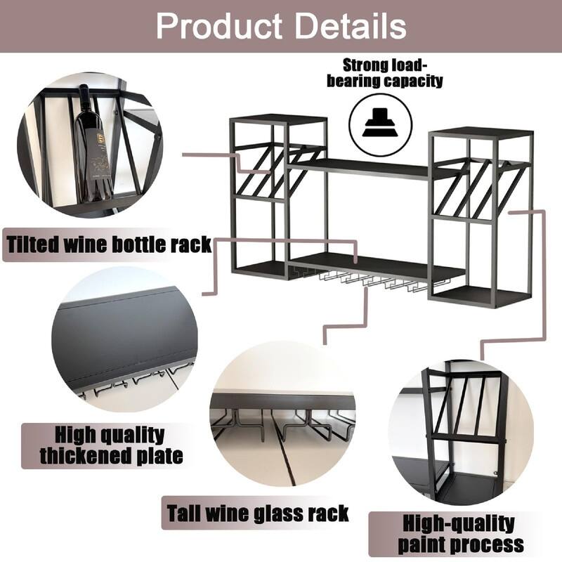 47.2IN Wall Mount Wine Rack - 47.2 * 9.84 * 23.6inches