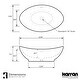 preview thumbnail 5 of 6, Karran Valera 23" Vitreous China Vessel Bathroom Sink in White with Overflow Drain