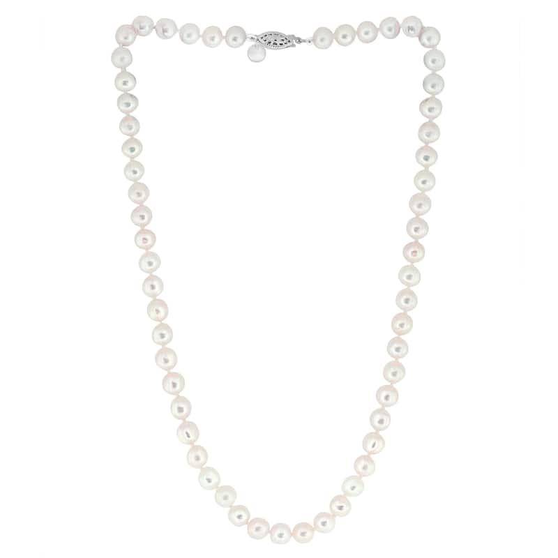 EFFY 925 Sterling Silver Freshwater Pearl Necklace and Earrings Set