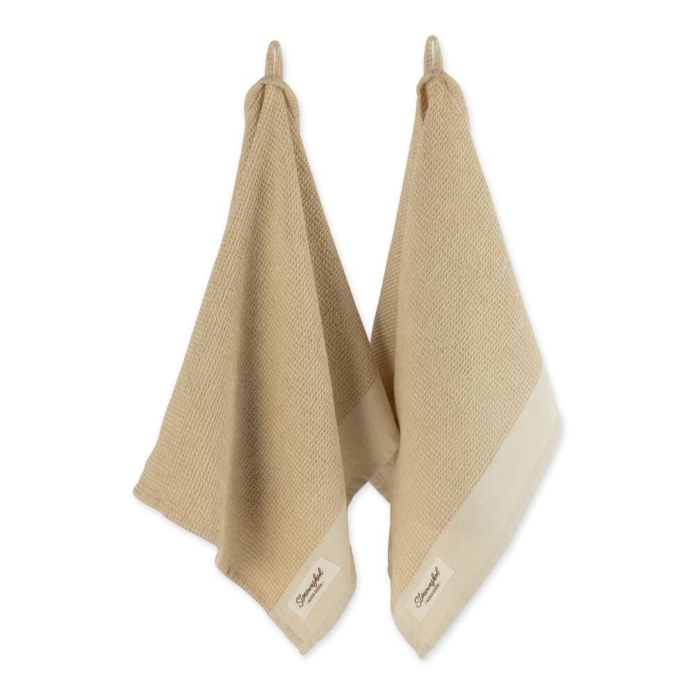 DII Washed Waffle Woven Dishtowel Set of 2
