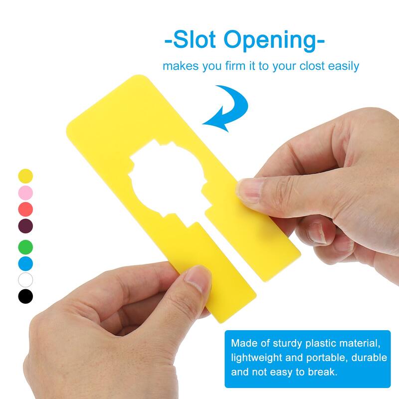 8pcs Clothes Dividers, Clothing Rack Rectangle Divider with Marker Pen - White