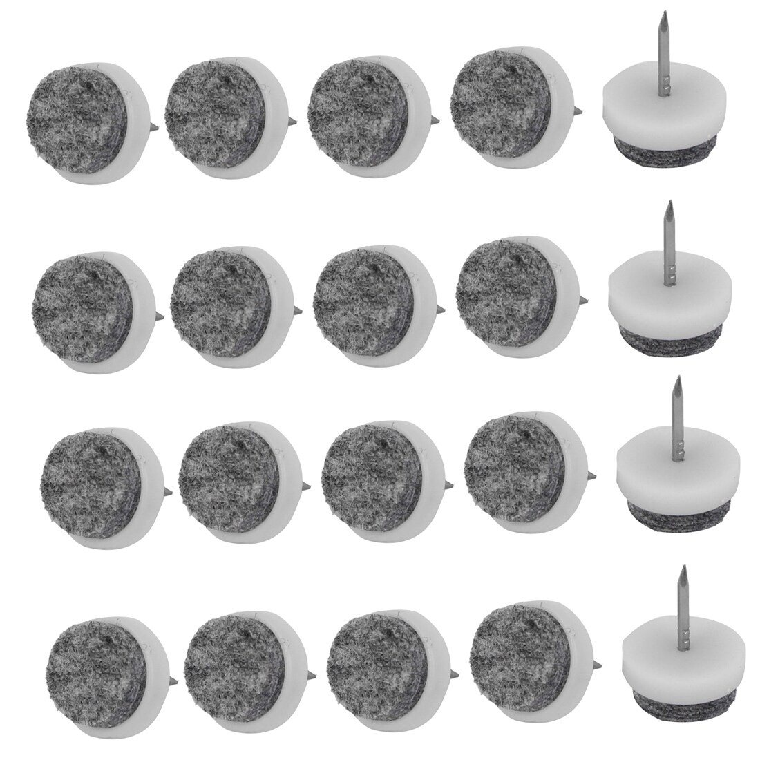 Table Legs Floor Protector Felt Furniture Feet Nails 20mm Dia 20pcs Gray White On Sale Overstock 18433038