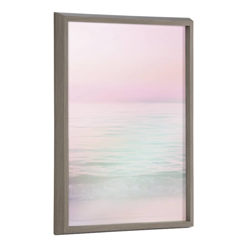 Kate and Laurel Blake Dreamy Pastel Seascape Framed Printed Glass by Dominique Vari - 18x24 - 18x24 - Gray