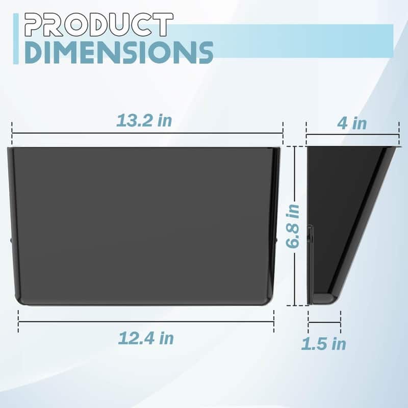 6 Pockets Acrylic Wall File Organizer - 13.2 x 6.8 x 4 inches