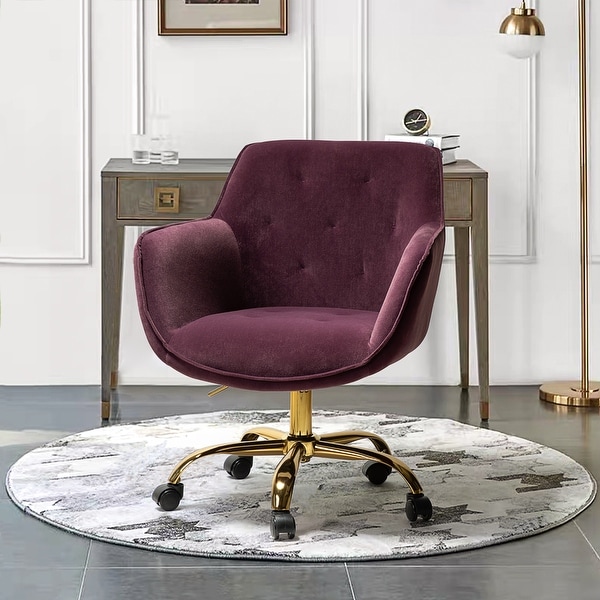 purple velvet office chair