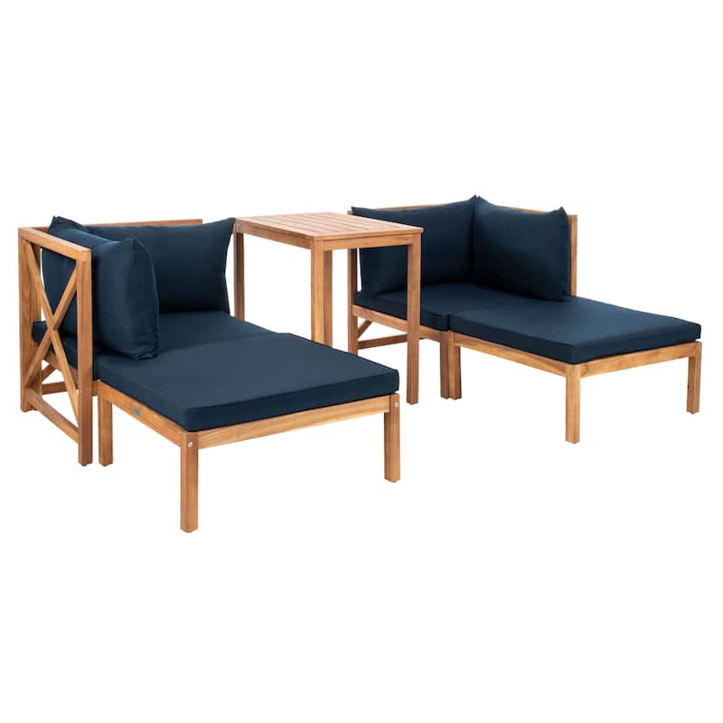 SAFAVIEH Outdoor Living Ronson 5 Pc Sectional Set - 26.9 x 26.9 x 26.8
