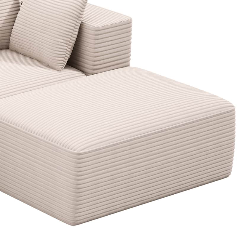 108" Modular Sectional Couch with L-Shape Chaise, Modern Cloud Sectional Sofa with Deep Seat