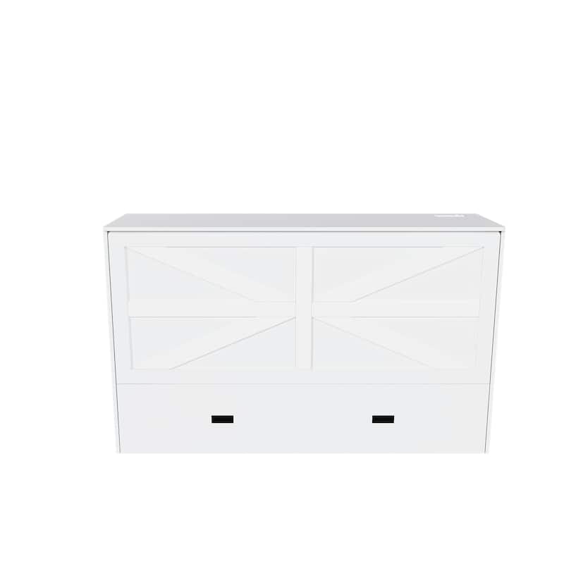 57" Murphy Bed with Storage & Charging Station