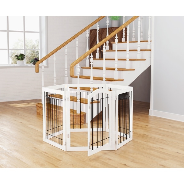 COSTARS 6 Panels 30 Inch Dog Gate Freestanding Foldable Wire Pet Gate Safety Gate Fence Support Feet Included On Sale Bed Bath Beyond 31664459