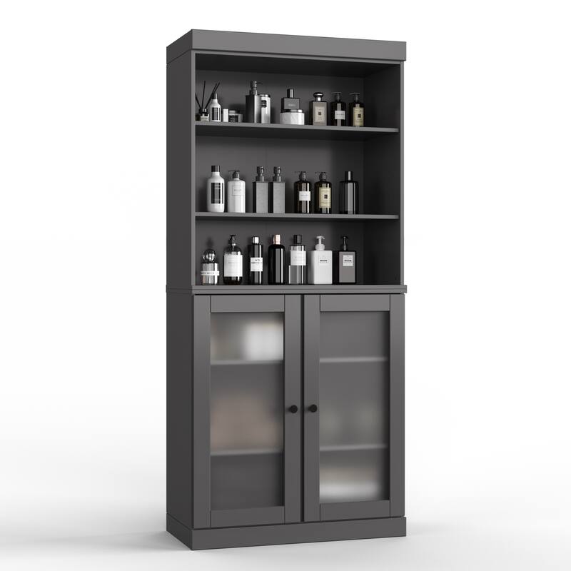 100% Solid Wood 32" Bathroom Cabinet with Optional Doors by Palace Imports