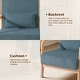 preview thumbnail 41 of 141, 25" W Mid Century Upholstered Wood Accent Chair with Pillow set of 2