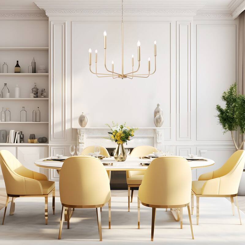 Modern Farmhouse 8-Light Classic Candle Light for Dining Living Room