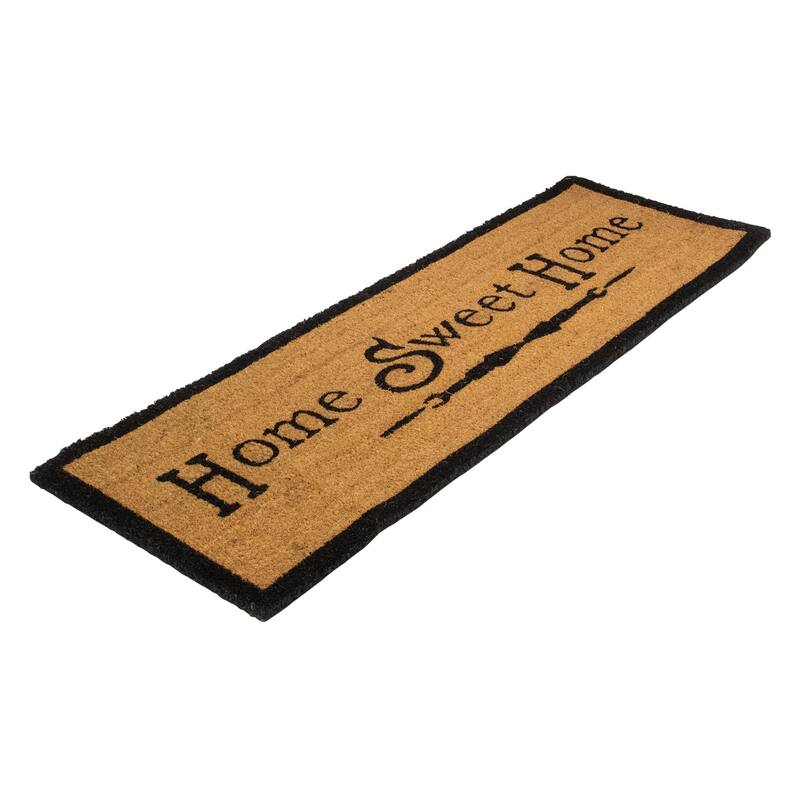 Natural Coir Rectangular "Home Sweet Home" Doormat 16" x 48" - 48